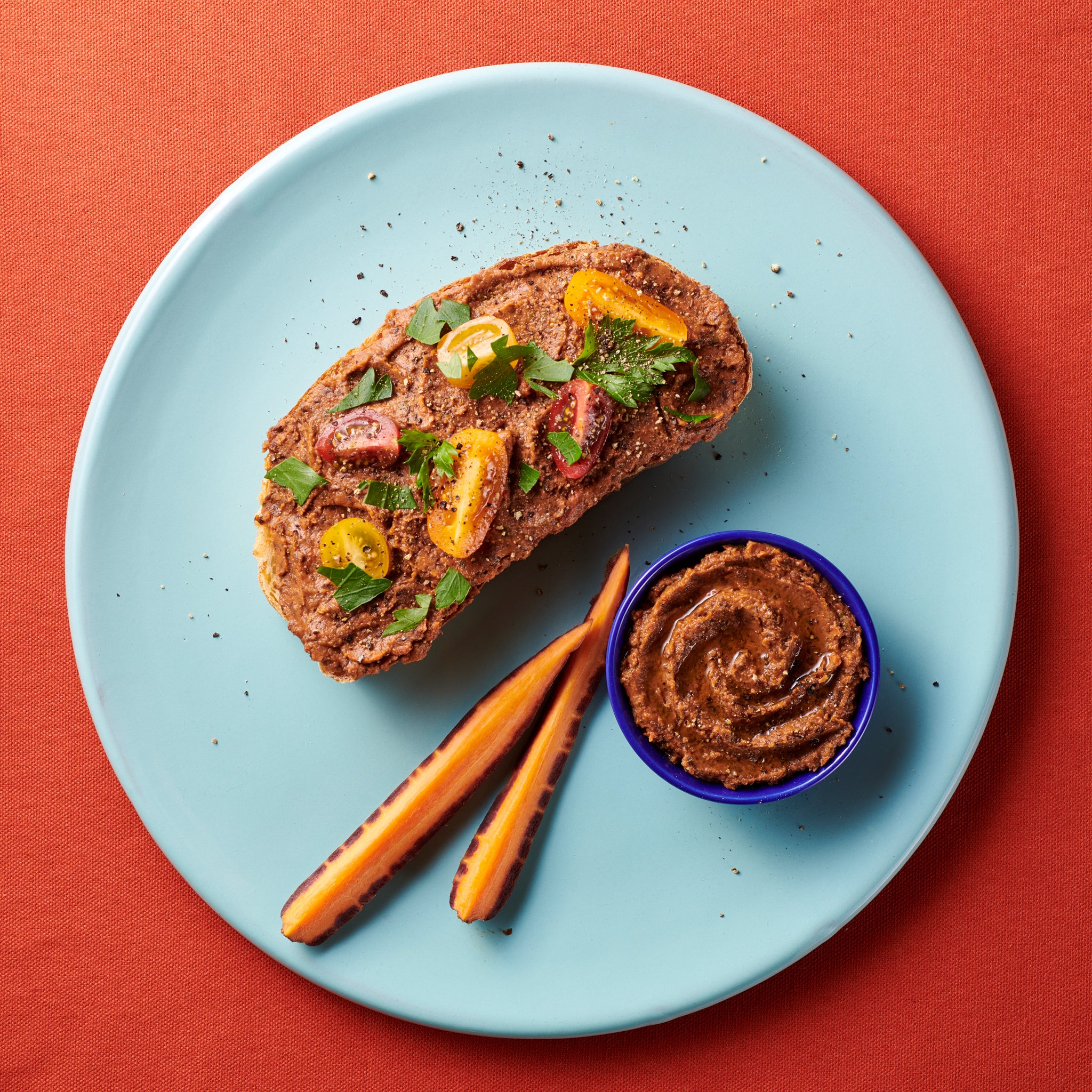 Linsenaufstrich – sonnengetrocknete Tomaten